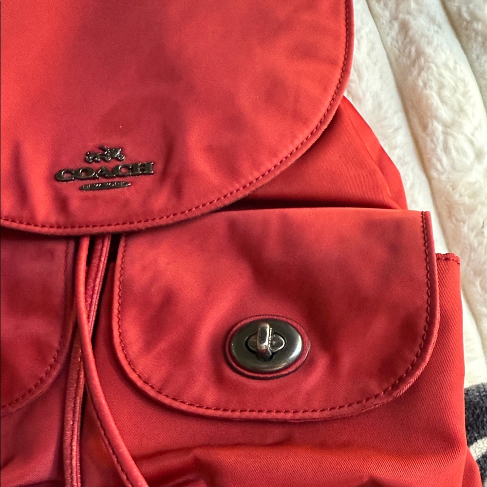 Coach Red Drawstring Bag - Picture 7 of 9